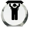 [CRY169] 4.5" Round Crystal Clock Thumbnail