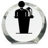 [CRY169] 4.5" Round Crystal Clock Thumbnail