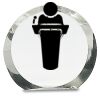[CRY169] 4.5" Round Crystal Clock Thumbnail