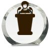 [CRY169] 4.5" Round Crystal Clock Thumbnail