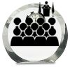 [CRY169] 4.5" Round Crystal Clock Thumbnail