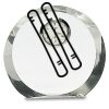 [CRY169] 4.5" Round Crystal Clock Thumbnail