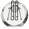 [CRY169] 4.5" Round Crystal Clock Thumbnail