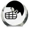 [CRY169] 4.5" Round Crystal Clock Thumbnail