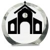 [CRY169] 4.5" Round Crystal Clock Thumbnail
