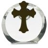 [CRY169] 4.5" Round Crystal Clock Thumbnail