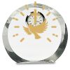 [CRY169] 4.5" Round Crystal Clock Thumbnail