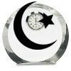 [CRY169] 4.5" Round Crystal Clock Thumbnail
