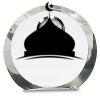 [CRY169] 4.5" Round Crystal Clock Thumbnail