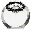 [CRY169] 4.5" Round Crystal Clock Thumbnail