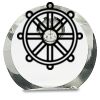 [CRY169] 4.5" Round Crystal Clock Thumbnail