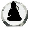 [CRY169] 4.5" Round Crystal Clock Thumbnail