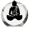 [CRY169] 4.5" Round Crystal Clock Thumbnail
