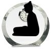 [CRY169] 4.5" Round Crystal Clock Thumbnail