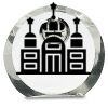 [CRY169] 4.5" Round Crystal Clock Thumbnail