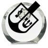 [CRY169] 4.5" Round Crystal Clock Thumbnail