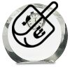 [CRY169] 4.5" Round Crystal Clock Thumbnail