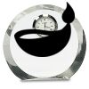 [CRY169] 4.5" Round Crystal Clock Thumbnail