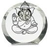 [CRY169] 4.5" Round Crystal Clock Thumbnail