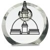 [CRY169] 4.5" Round Crystal Clock Thumbnail