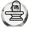 [CRY169] 4.5" Round Crystal Clock Thumbnail