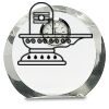 [CRY169] 4.5" Round Crystal Clock Thumbnail