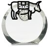 [CRY169] 4.5" Round Crystal Clock Thumbnail