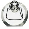 [CRY169] 4.5" Round Crystal Clock Thumbnail