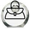 [CRY169] 4.5" Round Crystal Clock Thumbnail
