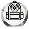 [CRY169] 4.5" Round Crystal Clock Thumbnail