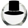 [CRY169] 4.5" Round Crystal Clock Thumbnail