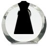 [CRY169] 4.5" Round Crystal Clock Thumbnail