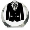 [CRY169] 4.5" Round Crystal Clock Thumbnail