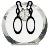 [CRY169] 4.5" Round Crystal Clock Thumbnail