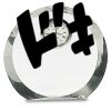 [CRY169] 4.5" Round Crystal Clock Thumbnail