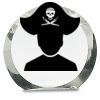 [CRY169] 4.5" Round Crystal Clock Thumbnail