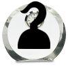 [CRY169] 4.5" Round Crystal Clock Thumbnail
