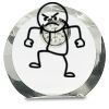 [CRY169] 4.5" Round Crystal Clock Thumbnail