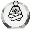 [CRY169] 4.5" Round Crystal Clock Thumbnail