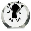[CRY169] 4.5" Round Crystal Clock Thumbnail