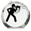 [CRY169] 4.5" Round Crystal Clock Thumbnail
