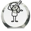 [CRY169] 4.5" Round Crystal Clock Thumbnail