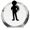 [CRY169] 4.5" Round Crystal Clock Thumbnail