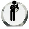 [CRY169] 4.5" Round Crystal Clock Thumbnail