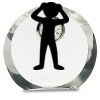 [CRY169] 4.5" Round Crystal Clock Thumbnail