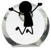 [CRY169] 4.5" Round Crystal Clock Thumbnail