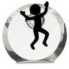 [CRY169] 4.5" Round Crystal Clock Thumbnail