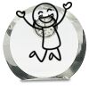 [CRY169] 4.5" Round Crystal Clock Thumbnail