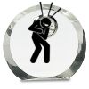 [CRY169] 4.5" Round Crystal Clock Thumbnail