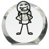 [CRY169] 4.5" Round Crystal Clock Thumbnail